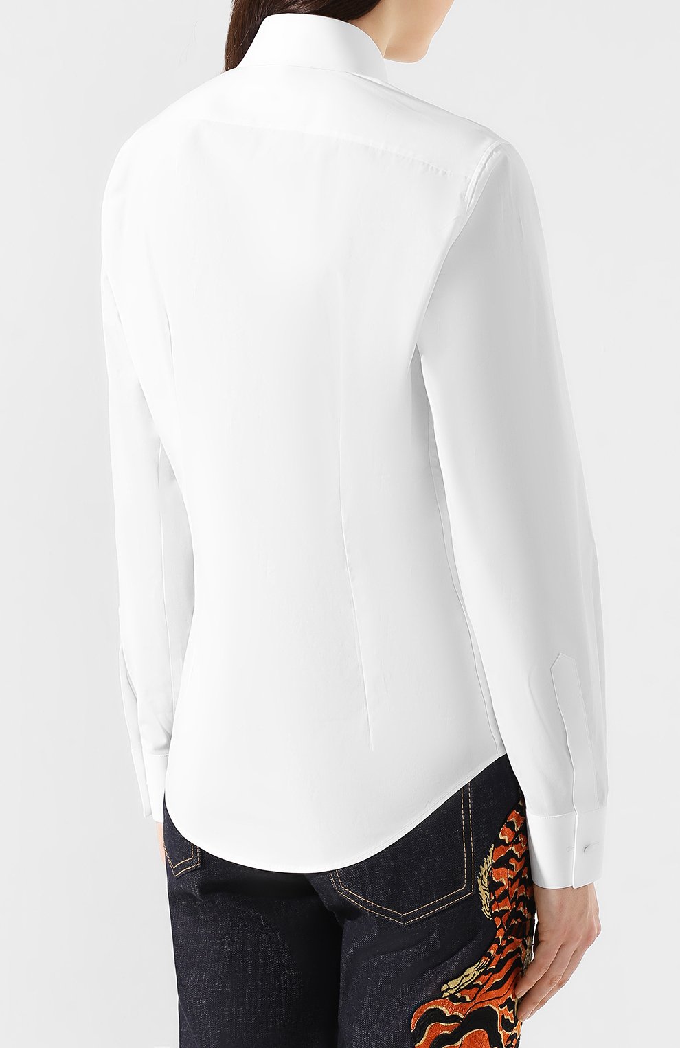 Хлопковая рубашка DSQUARED2 белого цвета по цене 49100 руб., арт. S75DL0698/S42381, фото 4 Хлопковая рубашка DSQUARED2, арт. S75DL0698/S42381, фото 4
