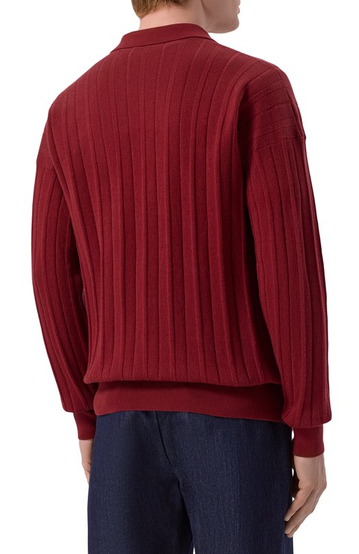 Хлопковый кардиган Kiton UMM0741 Бордовый  UMM0741 Фото 4