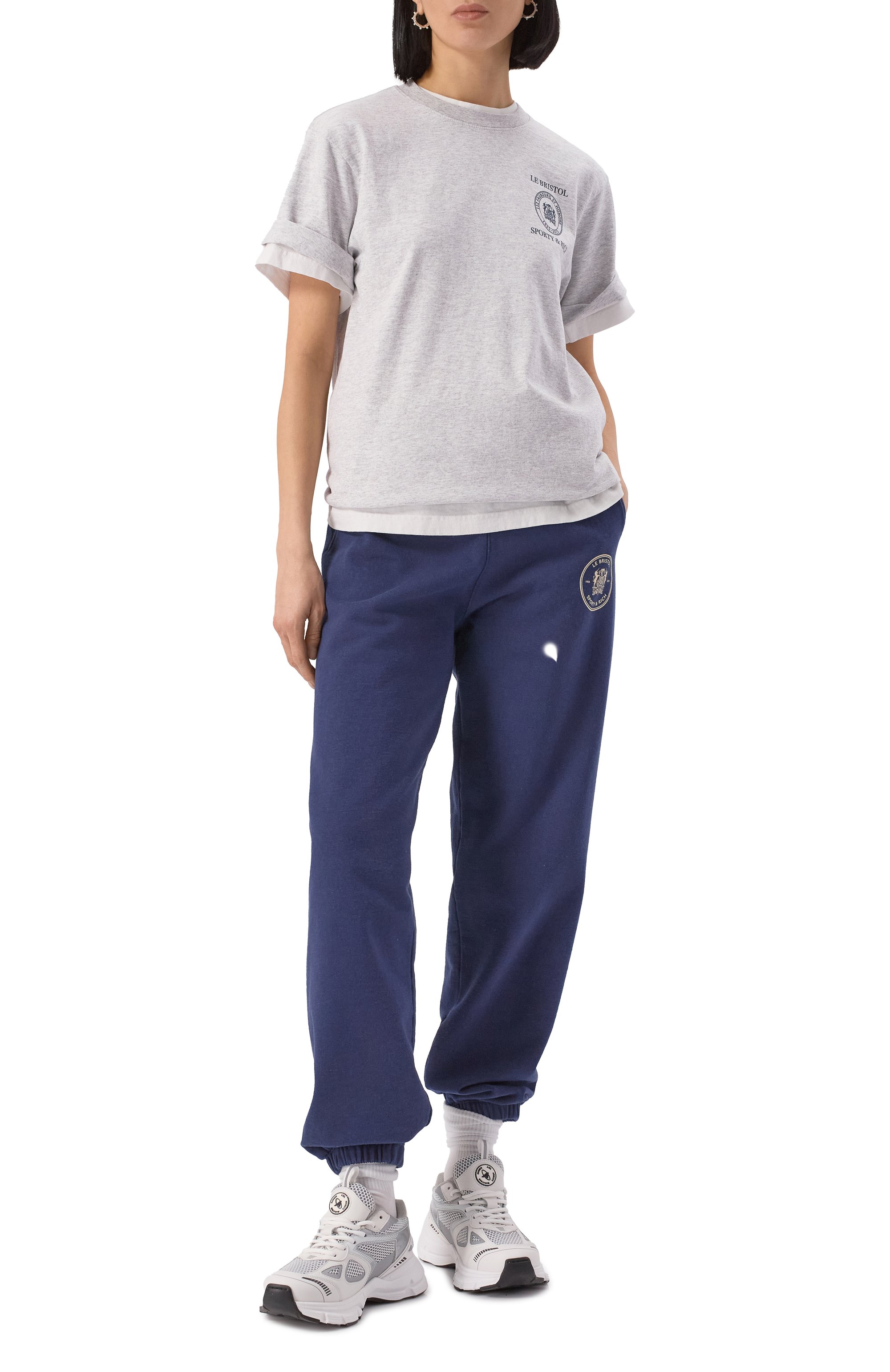 Хлопковая футболка sporty & rich x le bristol paris SPORTY AND RICH, арт. T0043517620GY03, фото 6