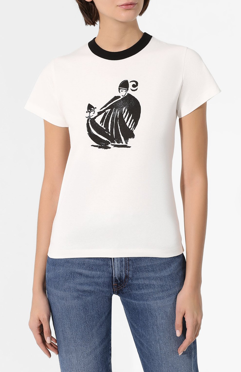Хлопковая футболка LANVIN, арт. RW-T0688I-TJ02-H19, фото 3