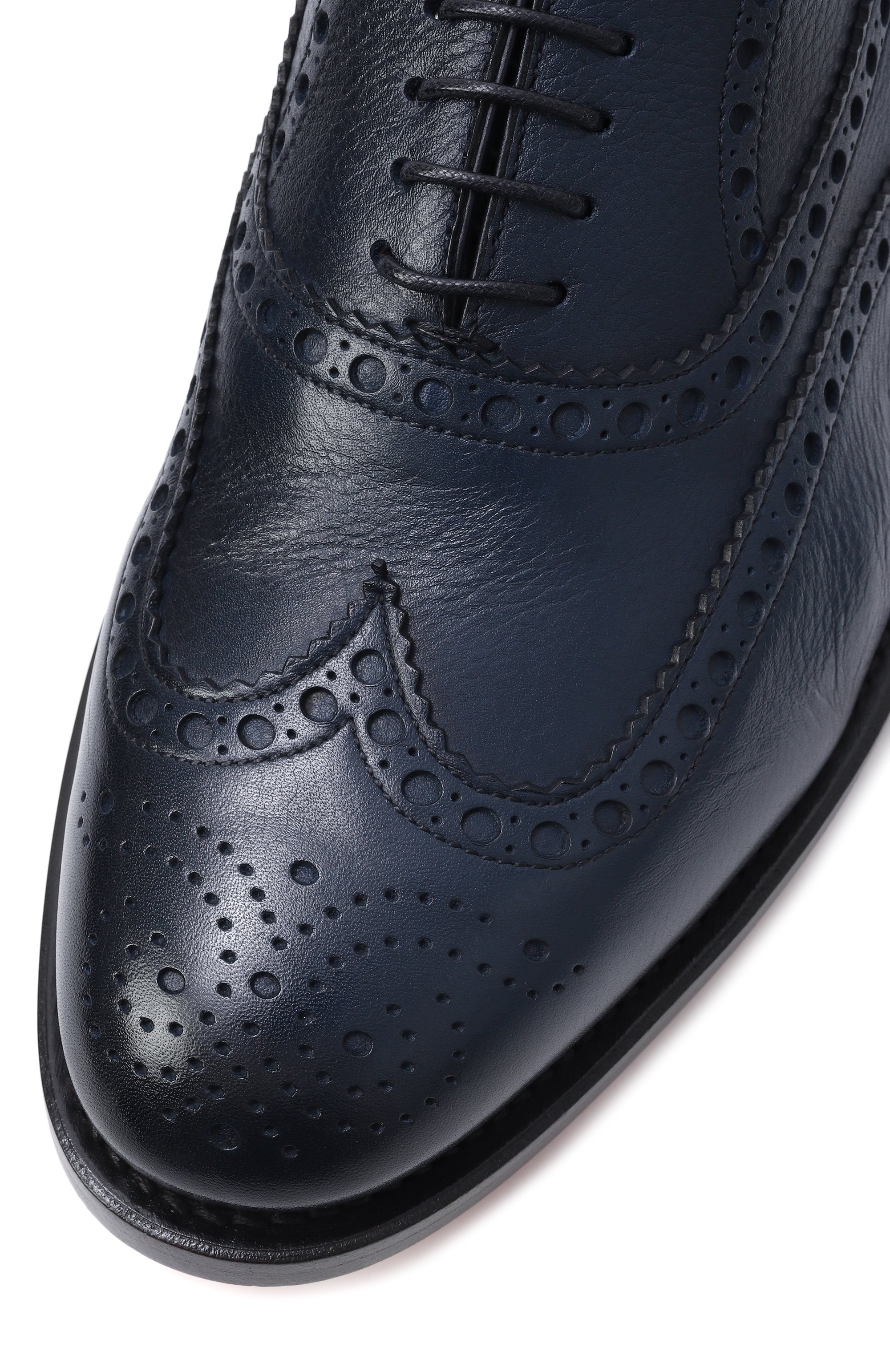 Кожаные оксфорды colin SANTONI темно-синего цвета по цене 94600 руб., арт. MCCG19047PD7SGFR, фото 7 Кожаные оксфорды colin SANTONI, арт. MCCG19047PD7SGFR, фото 7