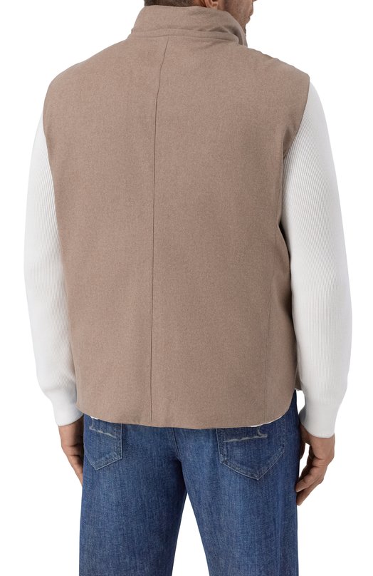 Шерстяной жилет Brunello Cucinelli MM4701775 Бежевый  MM4701775 Фото 6