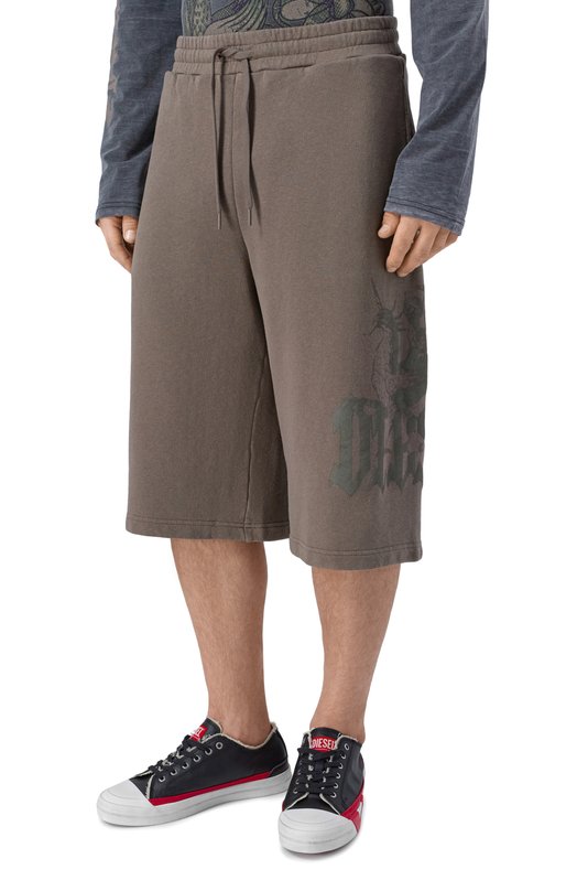Хлопковые шорты Diesel A23734/0BKCJ Коричневый  A23734/0BKCJ Фото 3