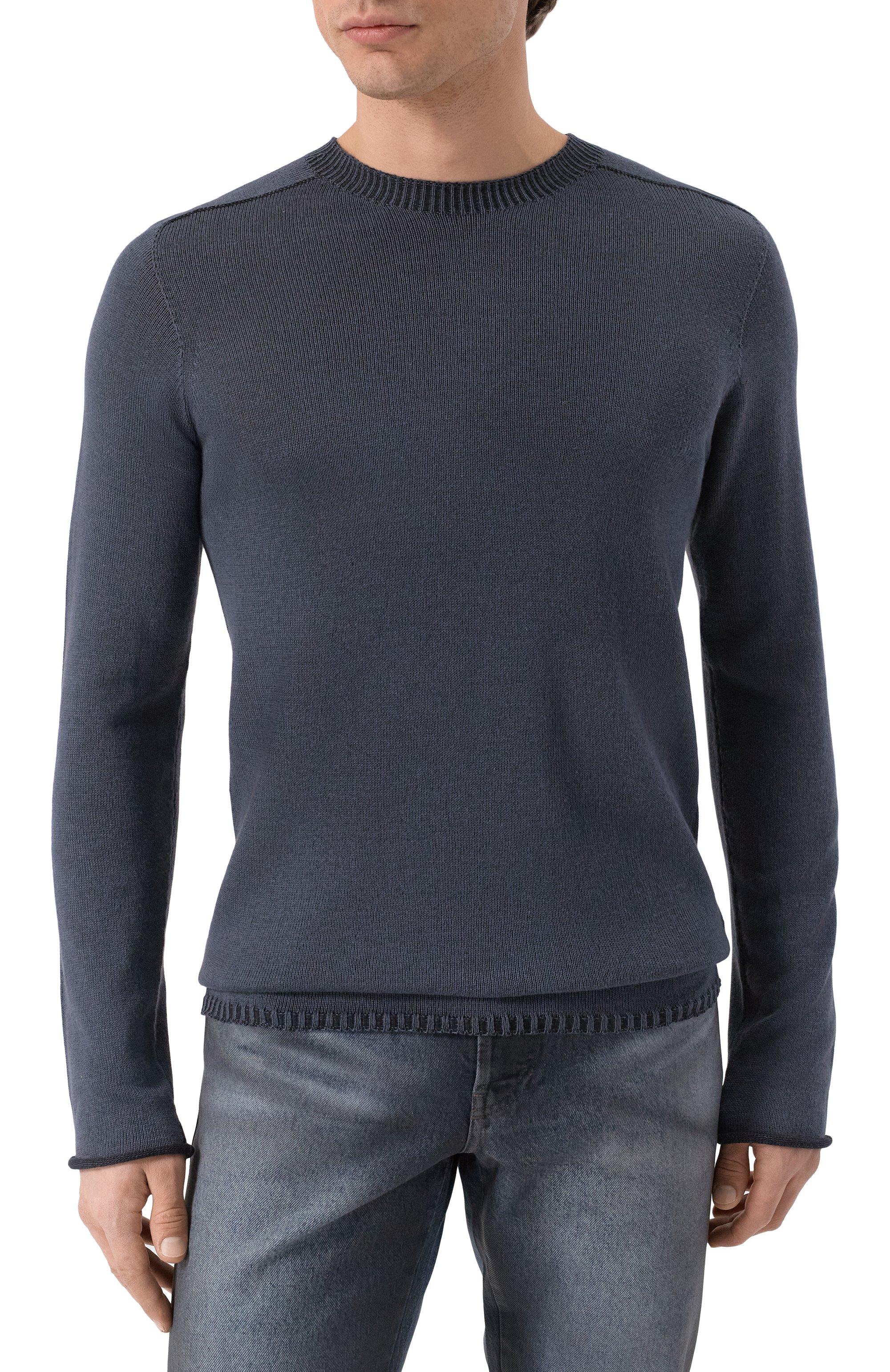 Джемпер из хлопка и кашемира HANNES ROETHER, арт. B0L10IDE.101.101, фото 3