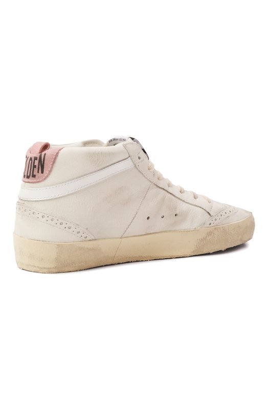 Кожаные кеды Mid Star Golden Goose Deluxe Brand GWF00122.F003979 Белый  GWF00122.F003979 Фото 5