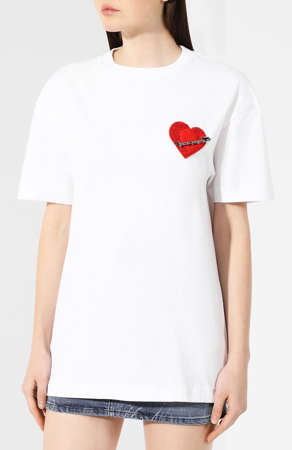 Хлопковая футболка PALM ANGELS, арт. PMAA001F194130040188/W, фото 3