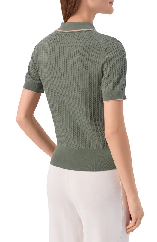 Хлопковый кардиган Gran Sasso 57225/14025 Хаки  57225/14025 Фото 4