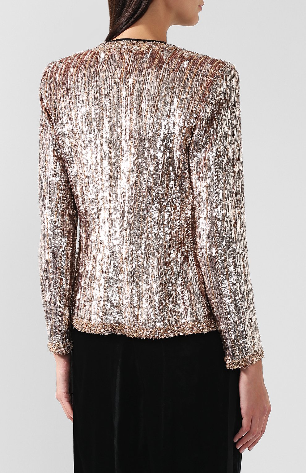Жакет прямого кроя с пайетками ZUHAIR MURAD, арт. JKF19013/FWTU001, фото 4