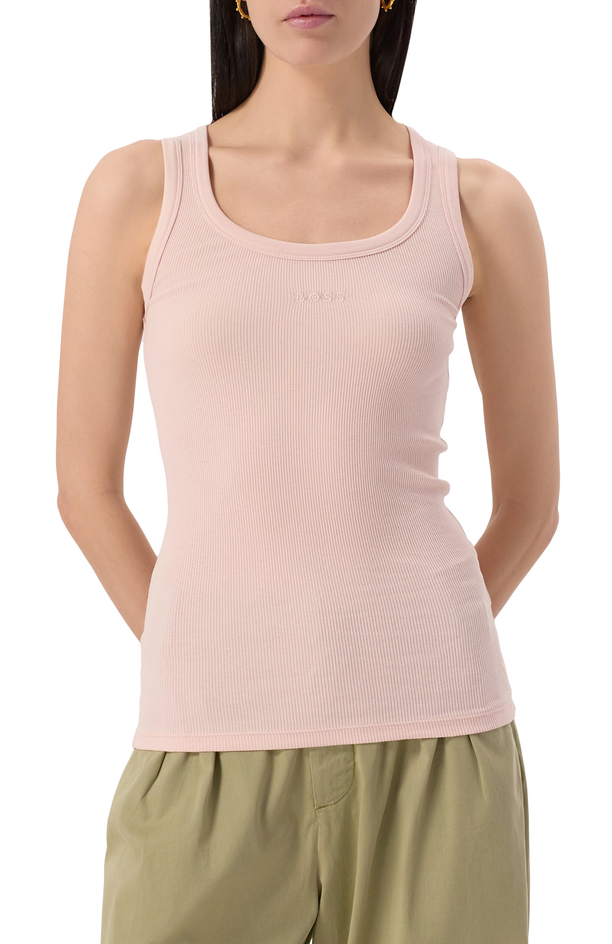 Хлопковая майка BOSS ORANGE, арт. 50504245, фото 3