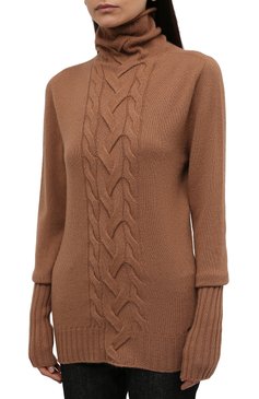 Женская кашемировая водолазка KITON бежевого цвета, арт. D52723549 | Фото 3 (Кросс-КТ: Трикотаж; Рукава: Длинные; Длина (для топов): Стандартные; Стили: Кэжуэл; Материал внешний: Кашемир, Шерсть; Женское Кросс-КТ: Водолазка-одежда; Драгоценные камни: Проставлено; Материал сплава: Проставлено)