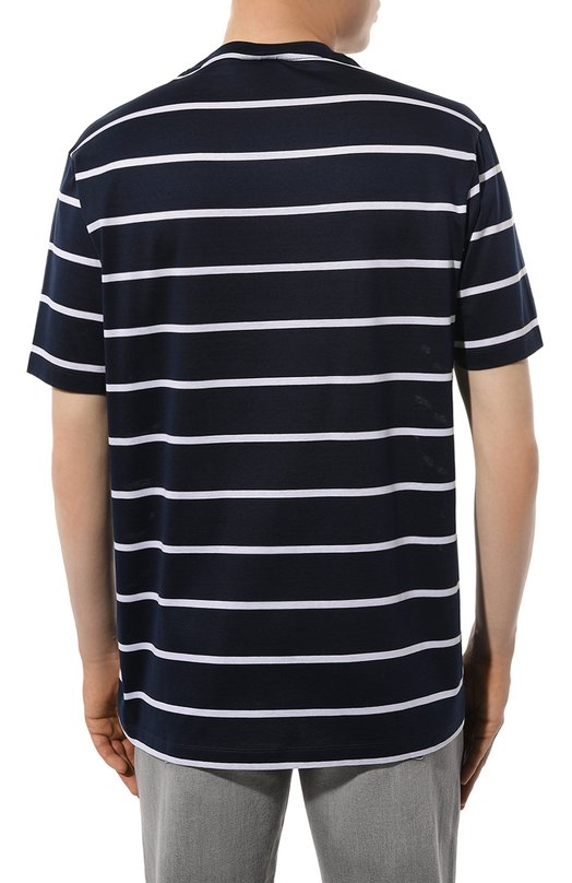 Хлопковая футболка Paul&Shark 24411056/3XL-6XL Синий  24411056/3XL-6XL Фото 4