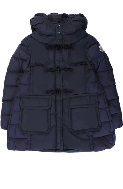 Пуховик с капюшоном и декоративными пуговицами MONCLER ENFANT, арт. C2-954-49384-85-68352/8-10A, фото 1