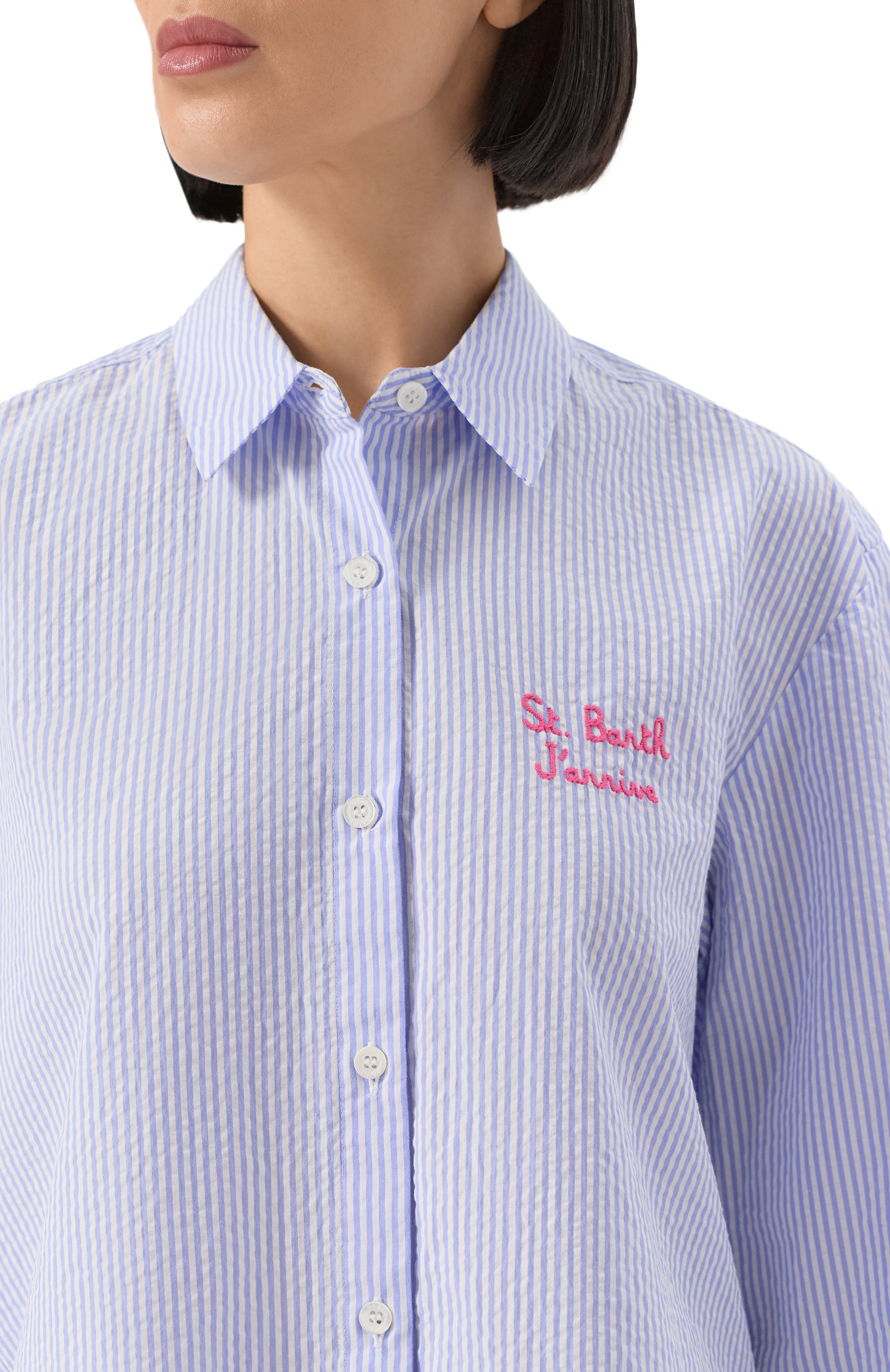 Хлопковая рубашка MC2 SAINT BARTH, арт. STBW BRIGITTE EMBRY/04331H, фото 5