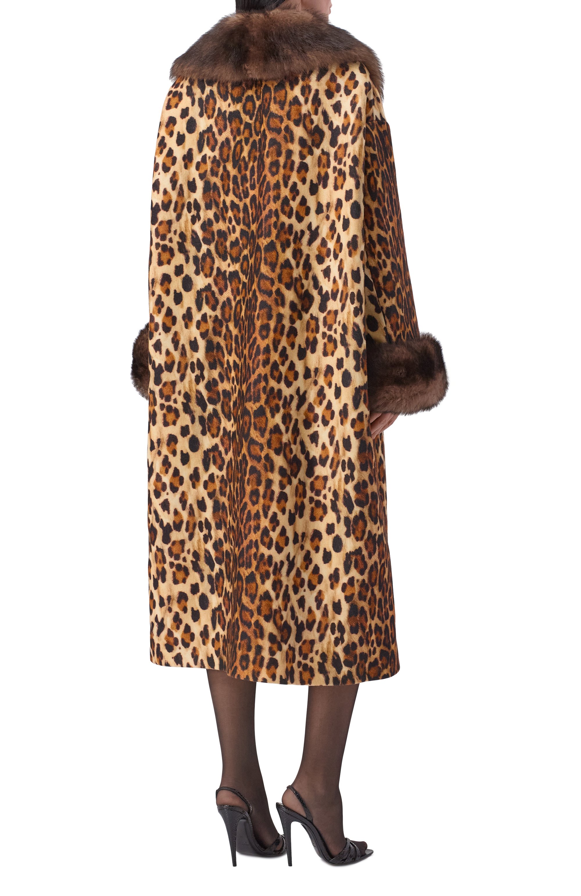 Шерстяное пальто с отделкой из ягненка VALENTINO, арт. 8B3CA441/A1H, фото 4