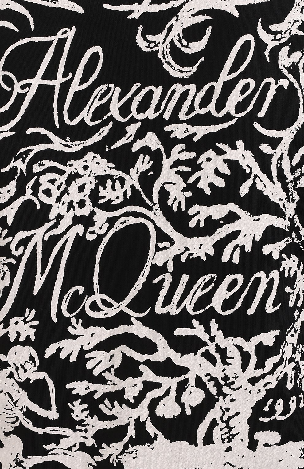 Мужской черный хлопковый свитшот ALEXANDER MCQUEEN купить в ЦУМ