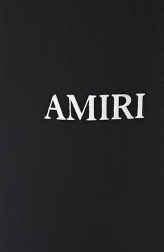 Мужские хлопковые брюки AMIRI черного цвета, арт. AMJYSP1028 | Фото 6 (Длина (брюки, джинсы): Стандартные; Драгоценные камни: Проставлено; Материал сплава: Проставлено; Случай: Повседневный; Стили: Спорт-шик; Материал внешний: Хлопок)