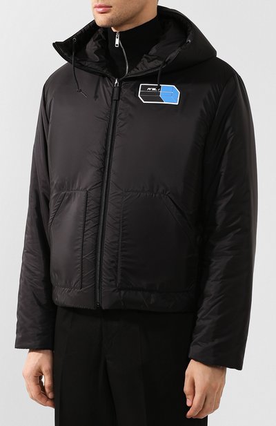 Пуховая куртка на кнопках с капюшоном PRADA, арт. SGN904-1SAN-F0002, фото 3