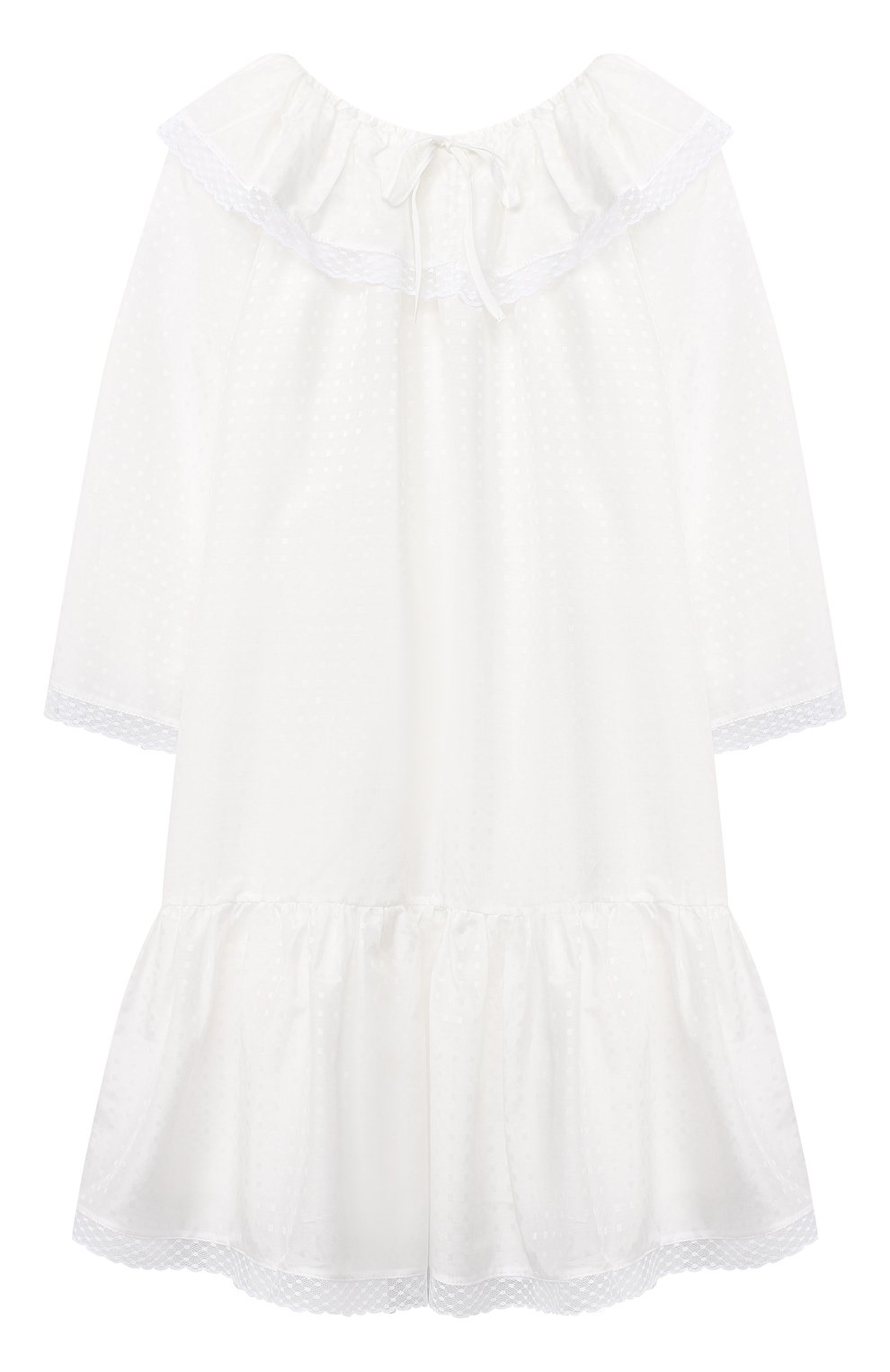 Хлопковая сорочка AMIKI CHILDREN белого цвета по цене 19950 руб., арт. ELIZABETH/70SE30C0, фото 1 Хлопковая сорочка AMIKI CHILDREN, арт. ELIZABETH/70SE30C0, фото 1