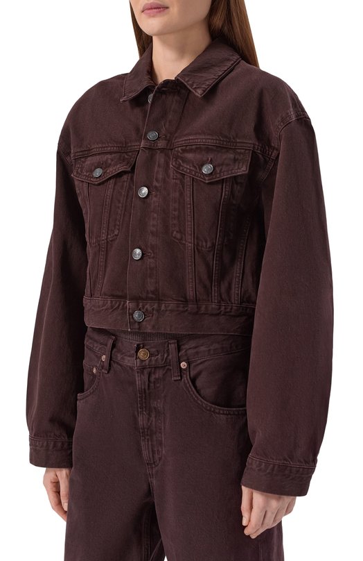 Джинсовая куртка Radley Agolde A5106C1183 Бордовый  A5106C1183 Фото 3