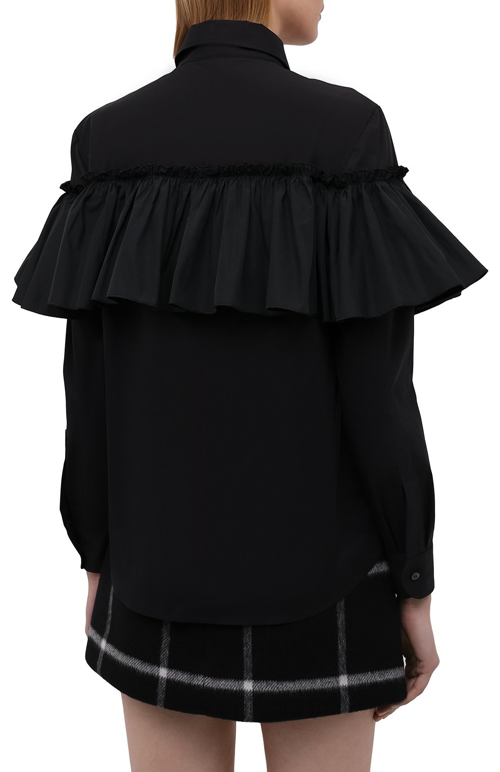 Хлопковая рубашка REDVALENTINO черного цвета по цене 35700 руб., арт. WR3ABG60/60N, фото 4 Хлопковая рубашка REDVALENTINO, арт. WR3ABG60/60N, фото 4