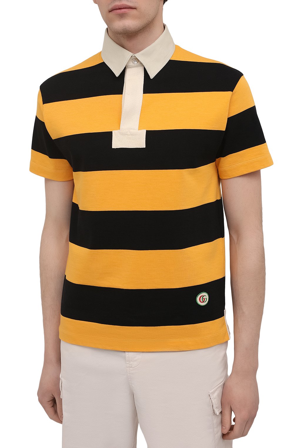 Хлопковое поло GUCCI желтого цвета по цене 79200 руб., арт. 645251/XJC6F, фото 3 Хлопковое поло GUCCI, арт. 645251/XJC6F, фото 3