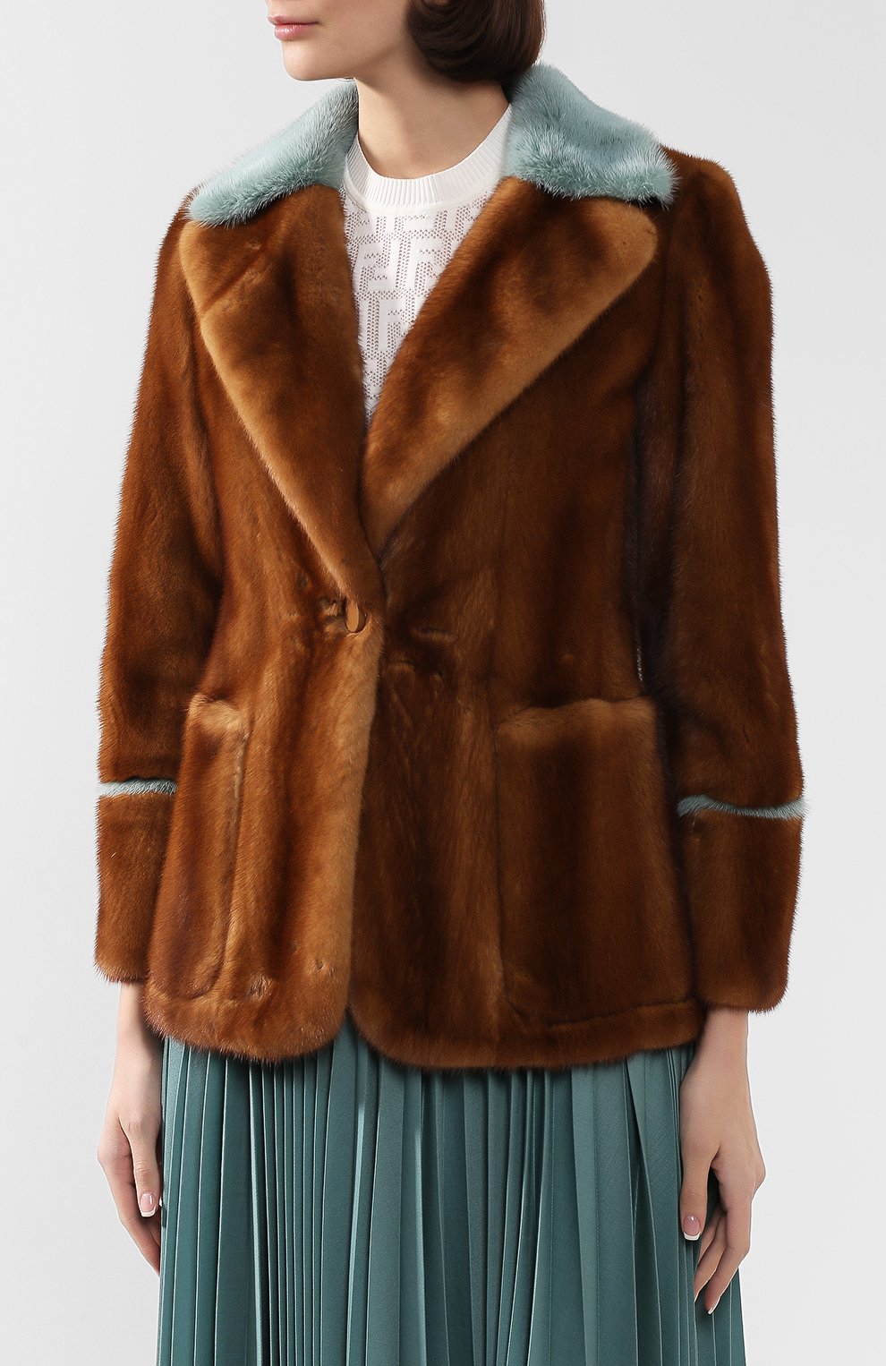 Шуба из меха норки FENDI, арт. FNE39H A3UE, фото 3