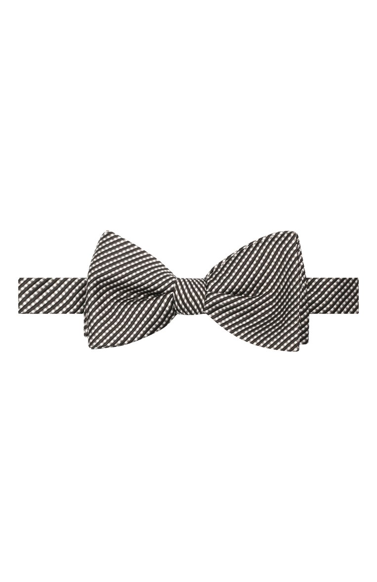 Мужской галстук-бабочка из шелка и хлопка LANVIN серого цвета, арт. 2133/B0W TIE | Фото 1 (Материал: Текстиль, Шелк; Нос: Не проставлено)