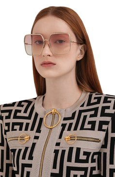 Женские солнцезащитные очки DIOR EYEWEAR светло-розового цвета, арт. EVERDI0R SU B0E1 | Фото 2 (Тип очков: С/з; Нос: Не проставлено; Региональные ограничения белый список (Axapta Mercury): Не проставлено; Оптика Гендер: оптика-женское; Очки форма: Oversized)