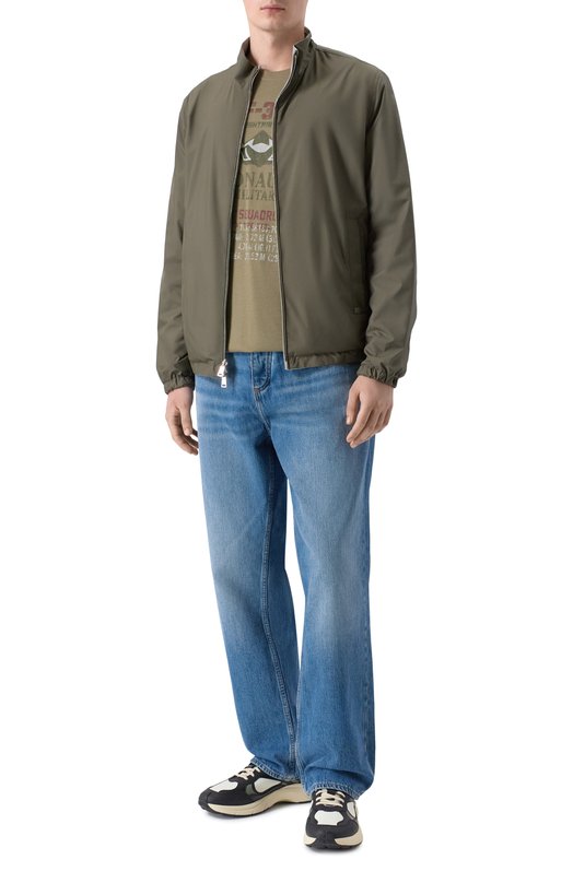 Хлопковая футболка Aeronautica Militare TS2536UJ00641 Хаки  TS2536UJ00641 Фото 2