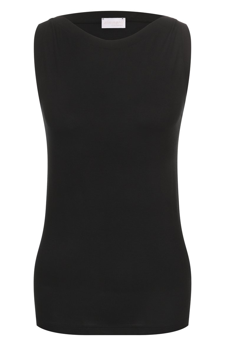 Женская майка ZIMMERLI черного цвета, арт. 700-3980 | Фото 1 (Нос: Не проставлено; Материал внешний: Синтетический материал)