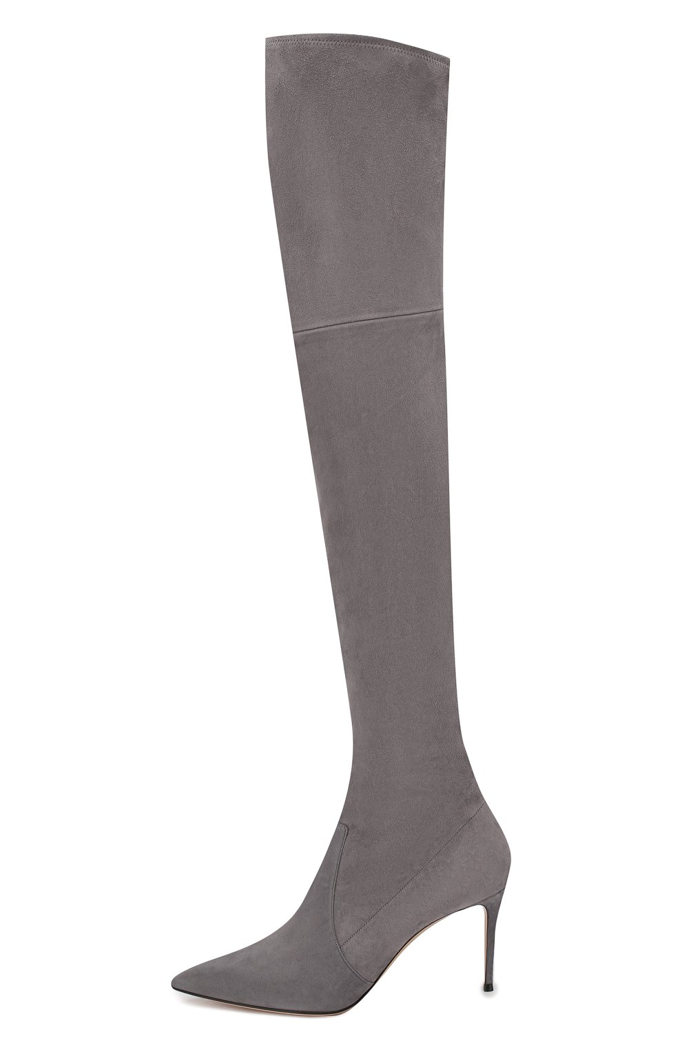 Замшевые ботфорты CASADEI темно-серого цвета по цене 145000 руб., арт. 1T853E0801T00059200, фото 3 Замшевые ботфорты CASADEI, арт. 1T853E0801T00059200, фото 3