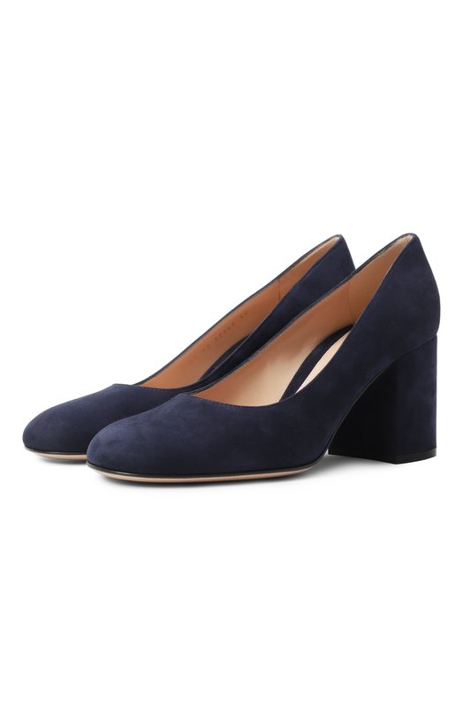 Замшевые туфли Joelle 70 Gianvito Rossi G22343.70RIC.CAMDENI Синий G22343.70RIC.CAMDENI