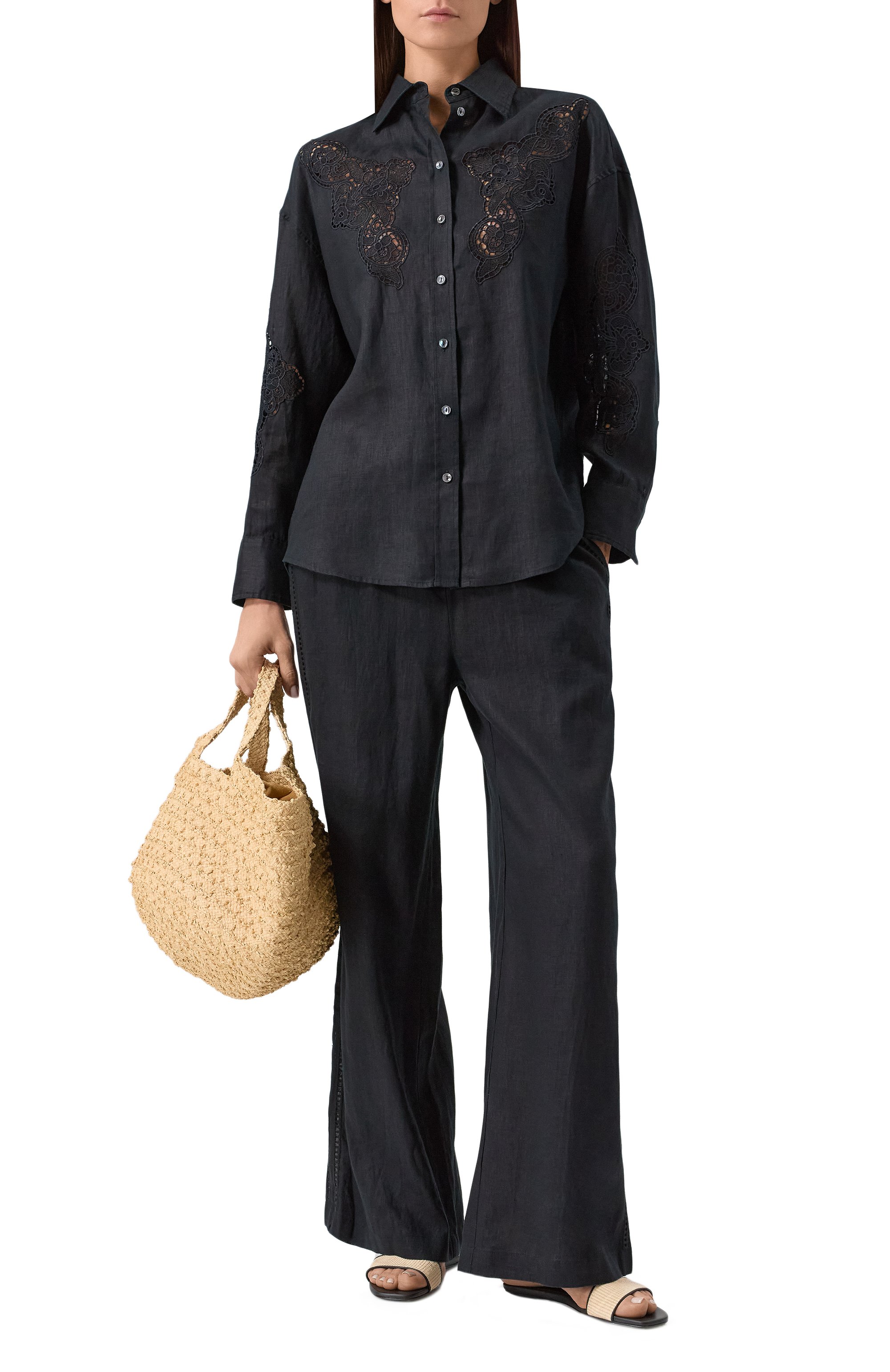 Льняная рубашка P.A.R.O.S.H., арт. D380626, фото 2