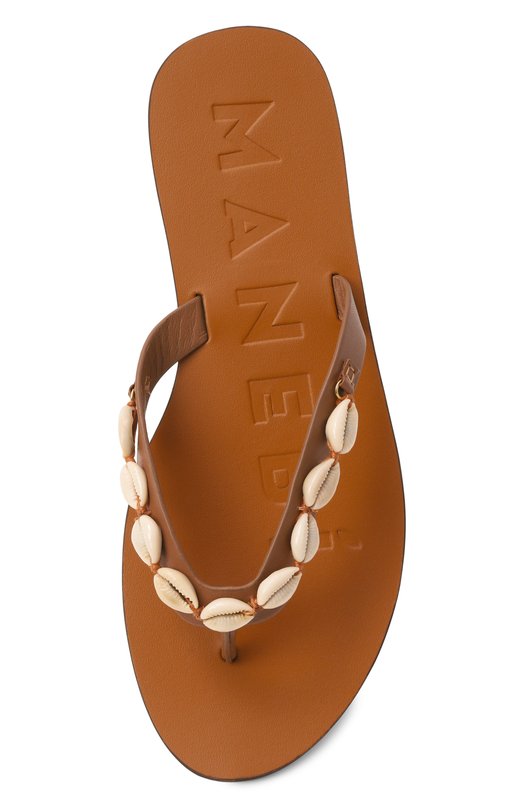 Кожаные шлепанцы Manebi I 1.9 Y0/LEATHER Коричневый  I 1.9 Y0/LEATHER Фото 6