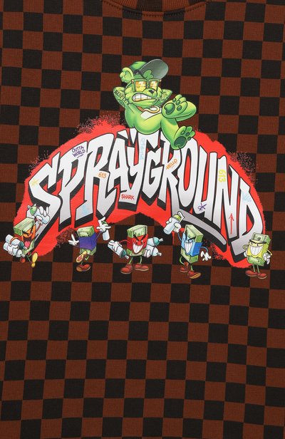 Хлопковый свитшот SPRAYGROUND, арт. SPY1528G/SPRAYGR0UND CHARACTERS 0VER CREWNECK, фото 3