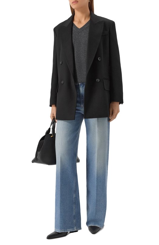 Шерстяной жакет Max Mara 0LIMPIA Чёрный  0LIMPIA Фото 2