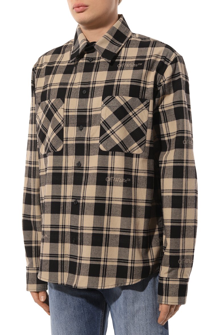 Хлопковая рубашка OFF-WHITE, арт. 0MGE030F23FAB001, фото 1