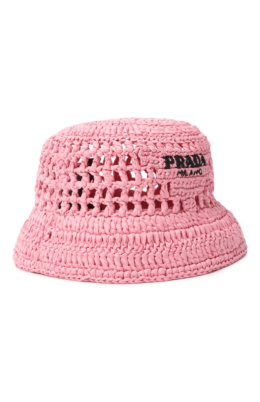 Панама из рафии Prada 1HC137/2A2T Розовый 1HC137/2A2T