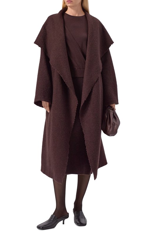 Шерстяное пальто Uma Wang V2256K002 Коричневый  V2256K002 Фото 2