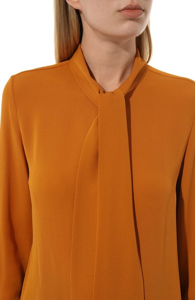 Шелковая блузка NOBLE&BRULEE оранжевого цвета по цене 71500 руб., арт. NB28/100422/1, фото 5 Шелковая блузка NOBLE&BRULEE, арт. NB28/100422/1, фото 5