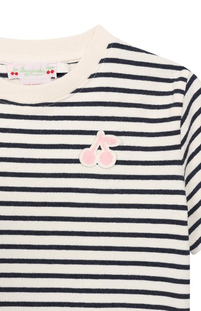 Хлопковая футболка BONPOINT синего цвета по цене 15100 руб., арт. S06GTSK00005/10A-12A, фото 3 Хлопковая футболка BONPOINT, арт. S06GTSK00005/10A-12A, фото 3