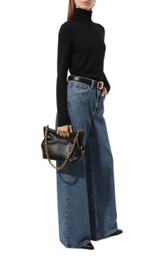 Женская сумка peak ALEXANDER MCQUEEN черного цвета, арт. 743091/1BLGN | Фото 8 (Материал: Натуральная кожа; Размер: medium)