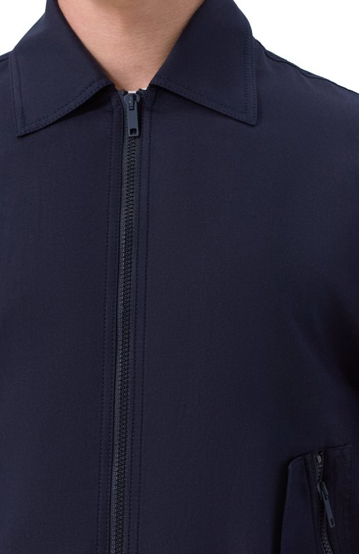 Бомбер из хлопка и шелка MVST 25E/X1P/0/0031/0207 Синий  25E/X1P/0/0031/0207 Фото 5