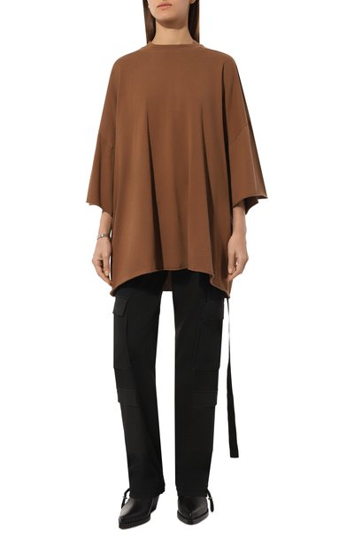 Хлопковая футболка DRKSHDW коричневого цвета по цене 31450 руб., арт. DS01D1209/RN, фото 3 Хлопковая футболка DRKSHDW, арт. DS01D1209/RN, фото 3