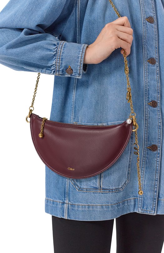 Сумка Icons small Chloé CH25WP124P80 Бордовый  CH25WP124P80 Фото 2