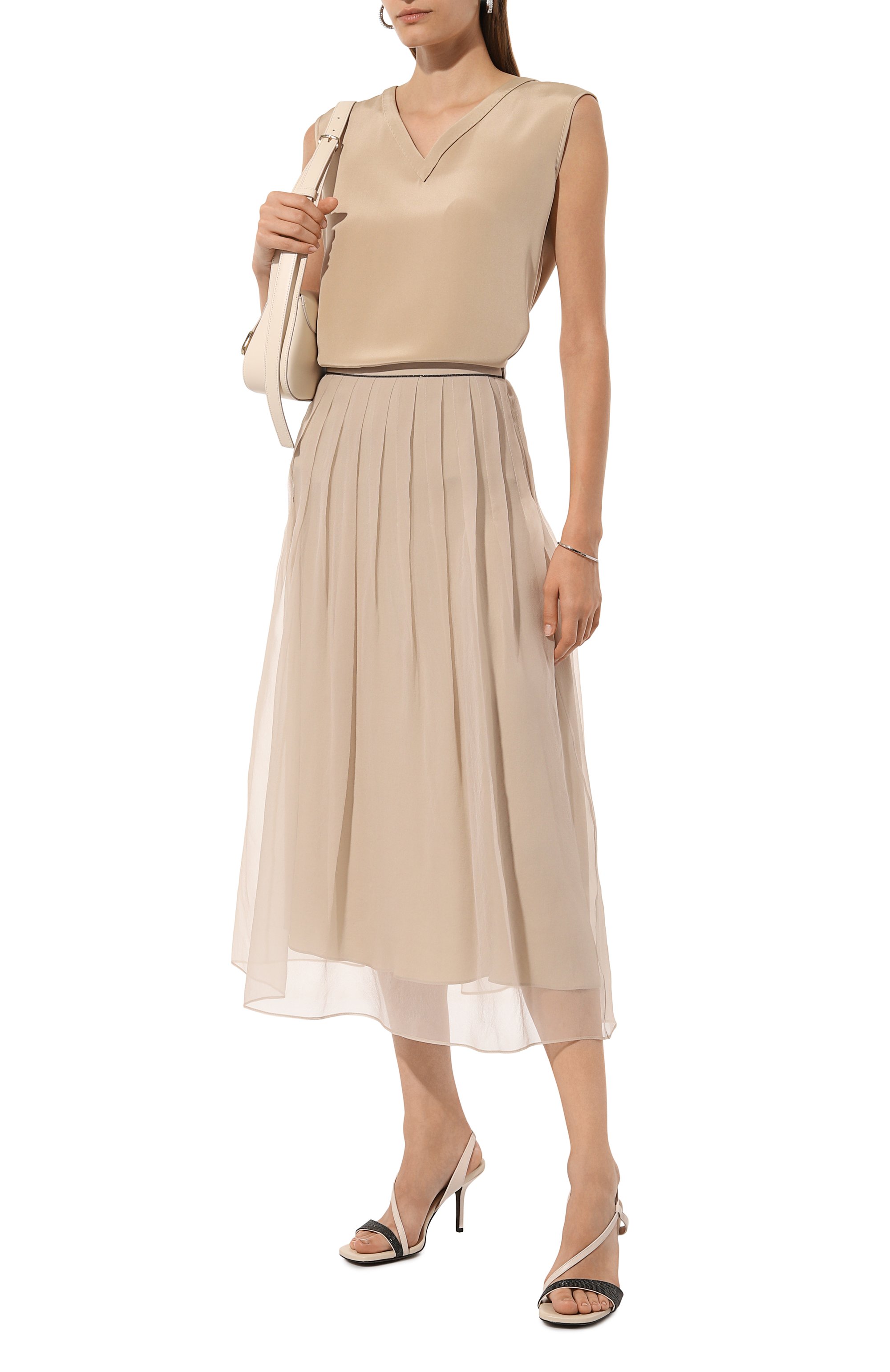 Шелковая юбка BRUNELLO CUCINELLI, арт. MF940G3375, фото 2