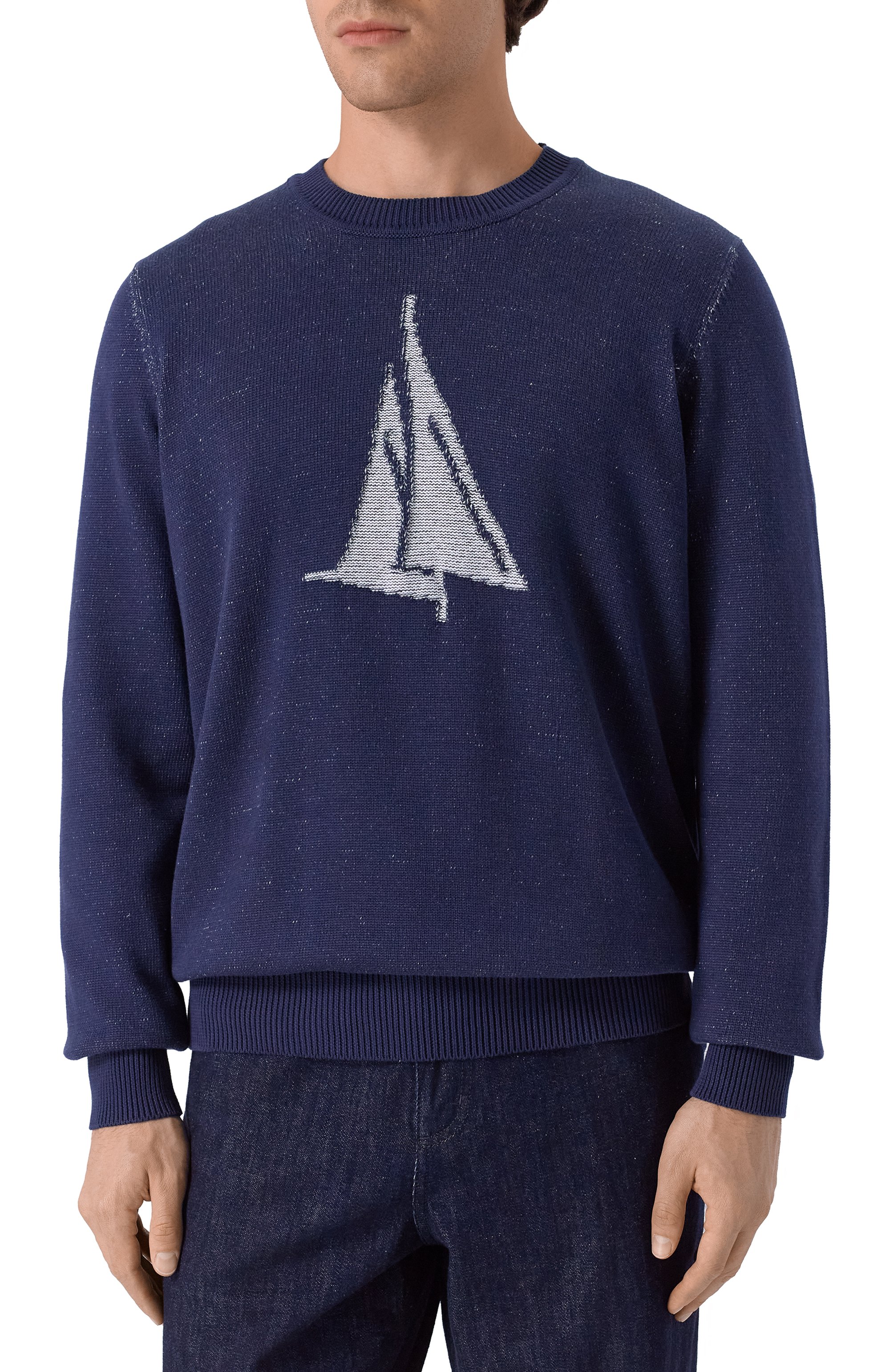 Хлопковый джемпер BRUNELLO CUCINELLI, арт. M29708700P, фото 3