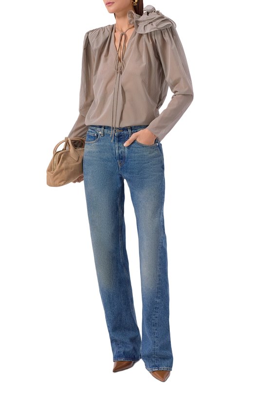 Шелковая блузка Magda Butrym 102725 Бежевый  102725 Фото 2