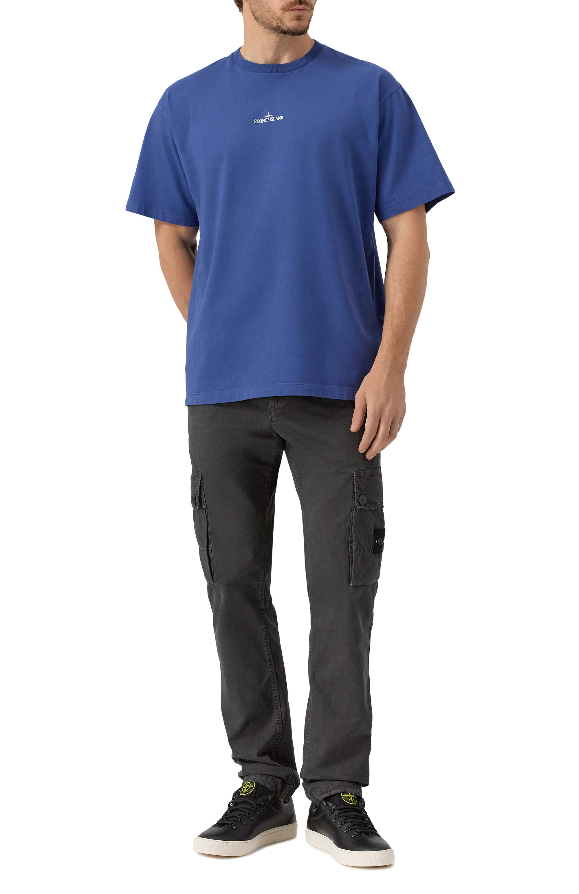 Кожаные кеды STONE ISLAND, арт. 81FWS0101, фото 2