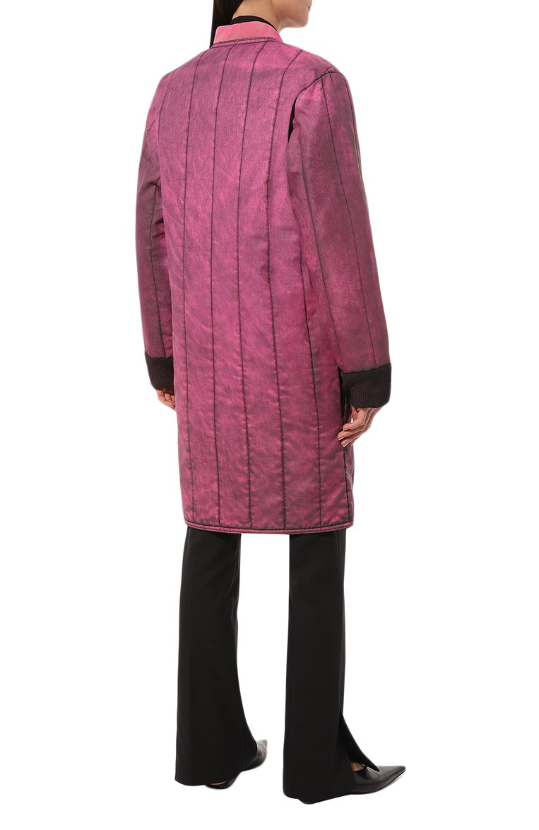 Женская хлопковая куртка NOTSONORMAL фуксия цвета, арт. NLC200-N008-A1 | Фото 4 (Кросс-КТ: Куртка, Легкая куртка; Рукава: Длинные; Длина (верхняя одежда): До колена; Материал сплава: Проставлено; Материал внешний: Хлопок; Драгоценные камни: Проставлено; Стили: Кэжуэл)
